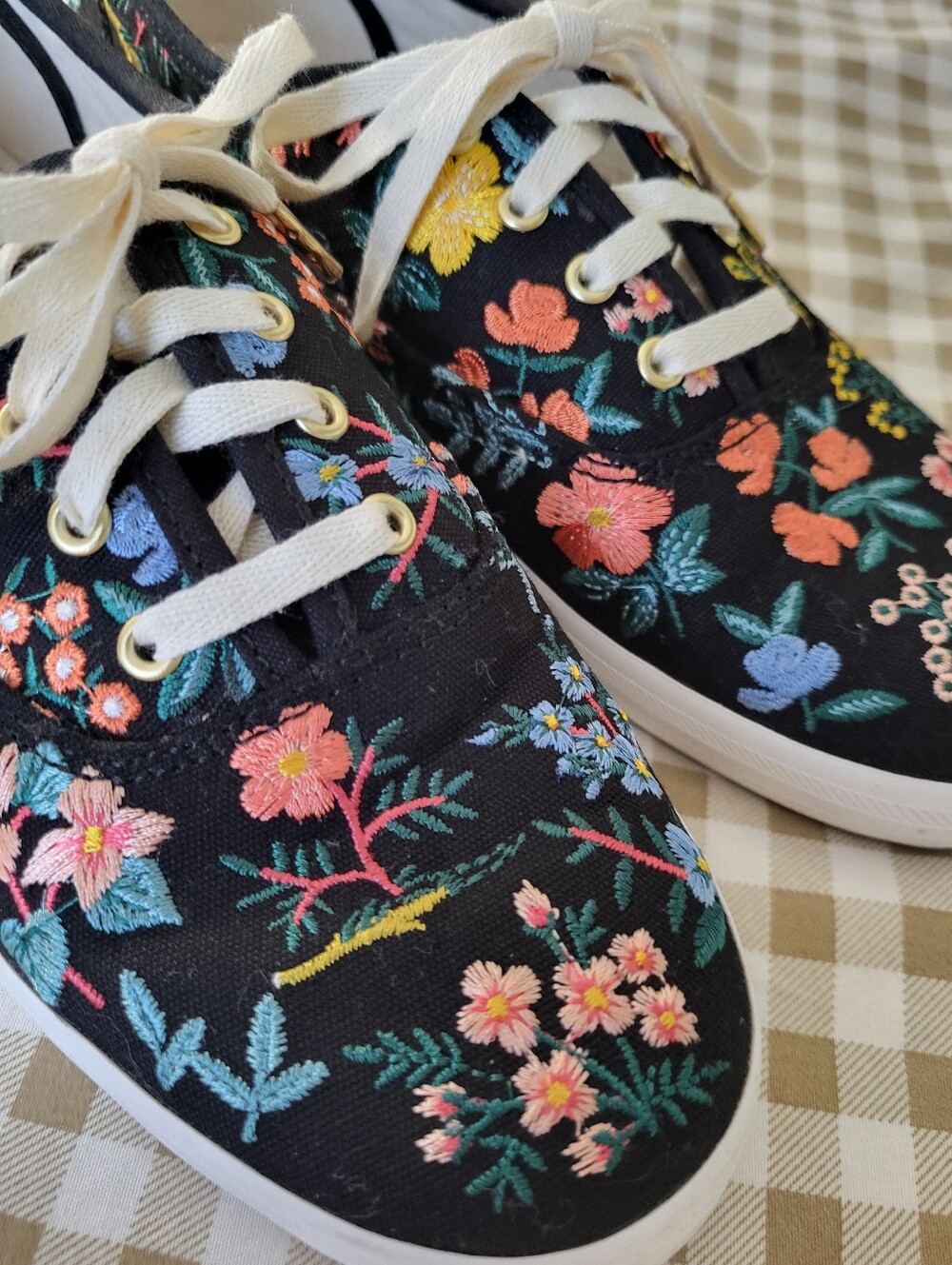 Keds x Rifle Paper Co. Embroidered Wildflower Floral Sneakers Sz 7.5